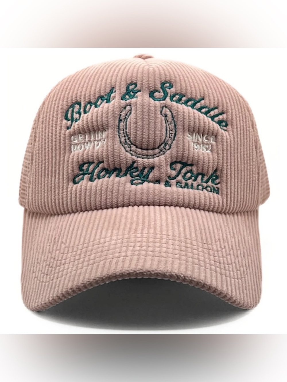 Anthropologie Honky Tonk Pink Corduroy Cap